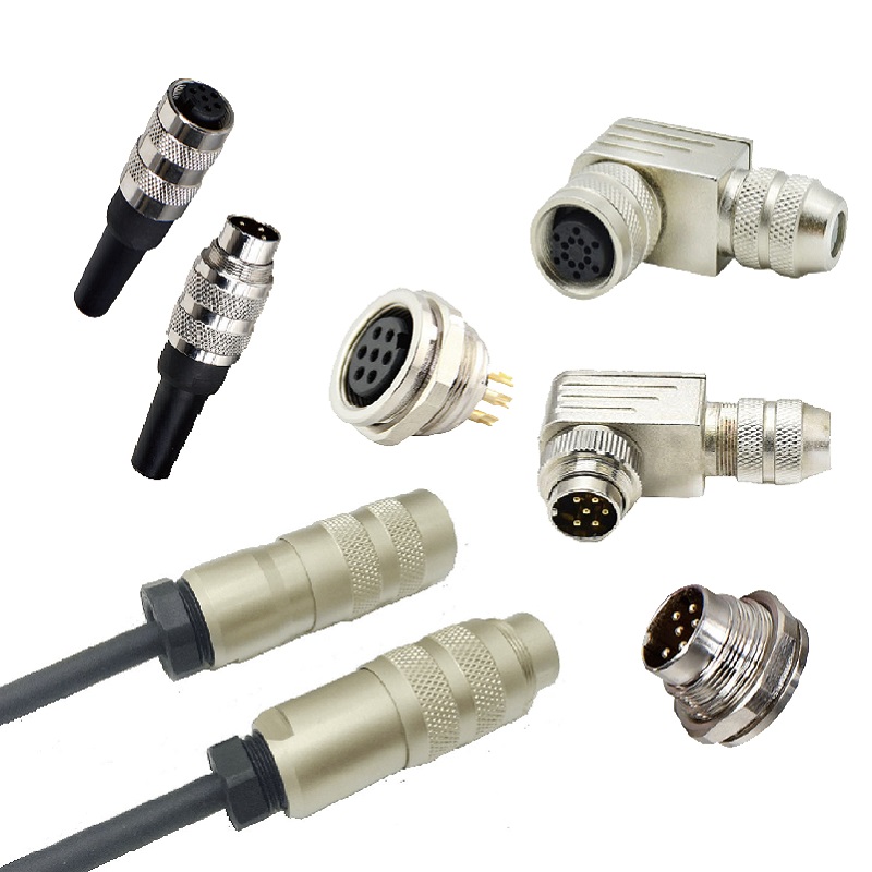 HLZ M16 Industrial Connector - 2-12 Pin, IP67 Waterproof for Power & Signal Transmission in Industrial Equipment